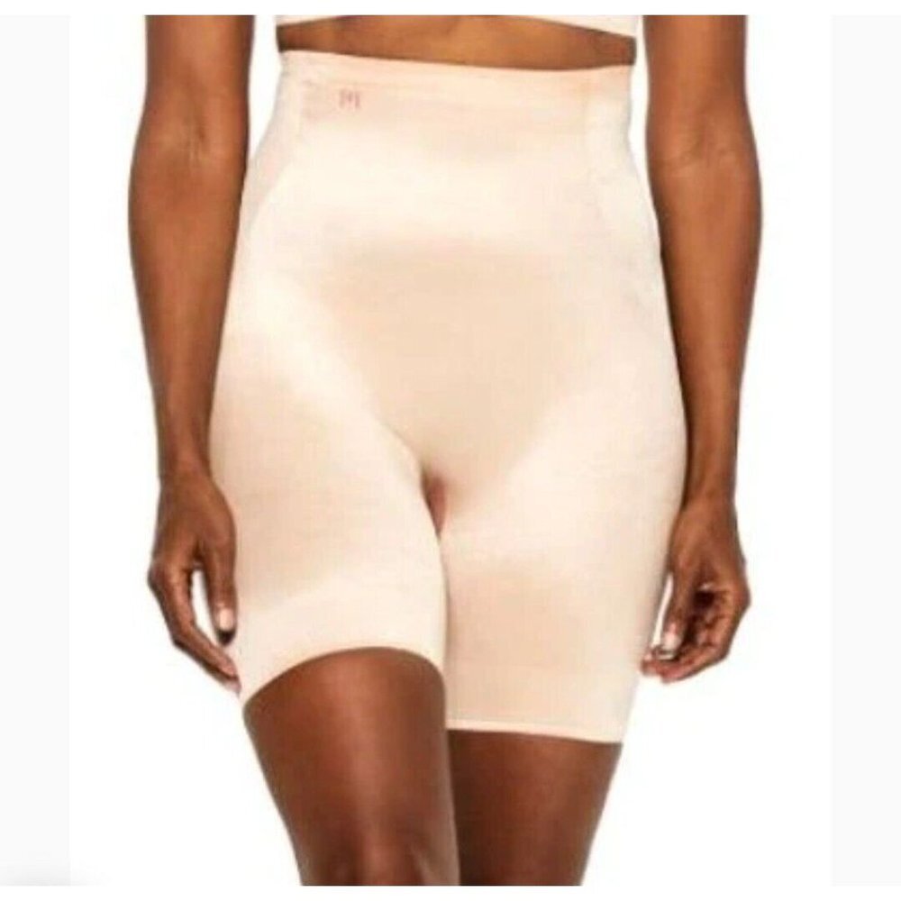 Ruby Ribbon High Waist Thigh Slimmer XS Pale Shapewear Firm Fitting Compressive - Picture 11 of 11